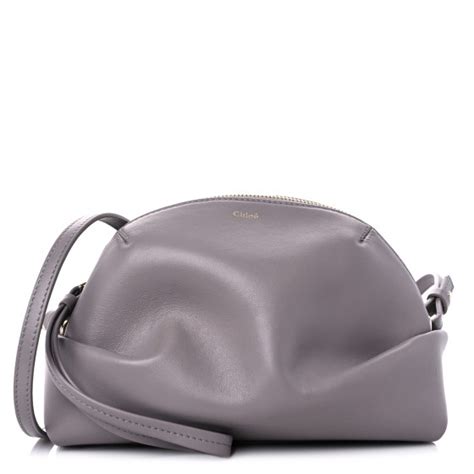 Chloe Calfskin Mini Judy Shoulder Bag Cashmere Grey